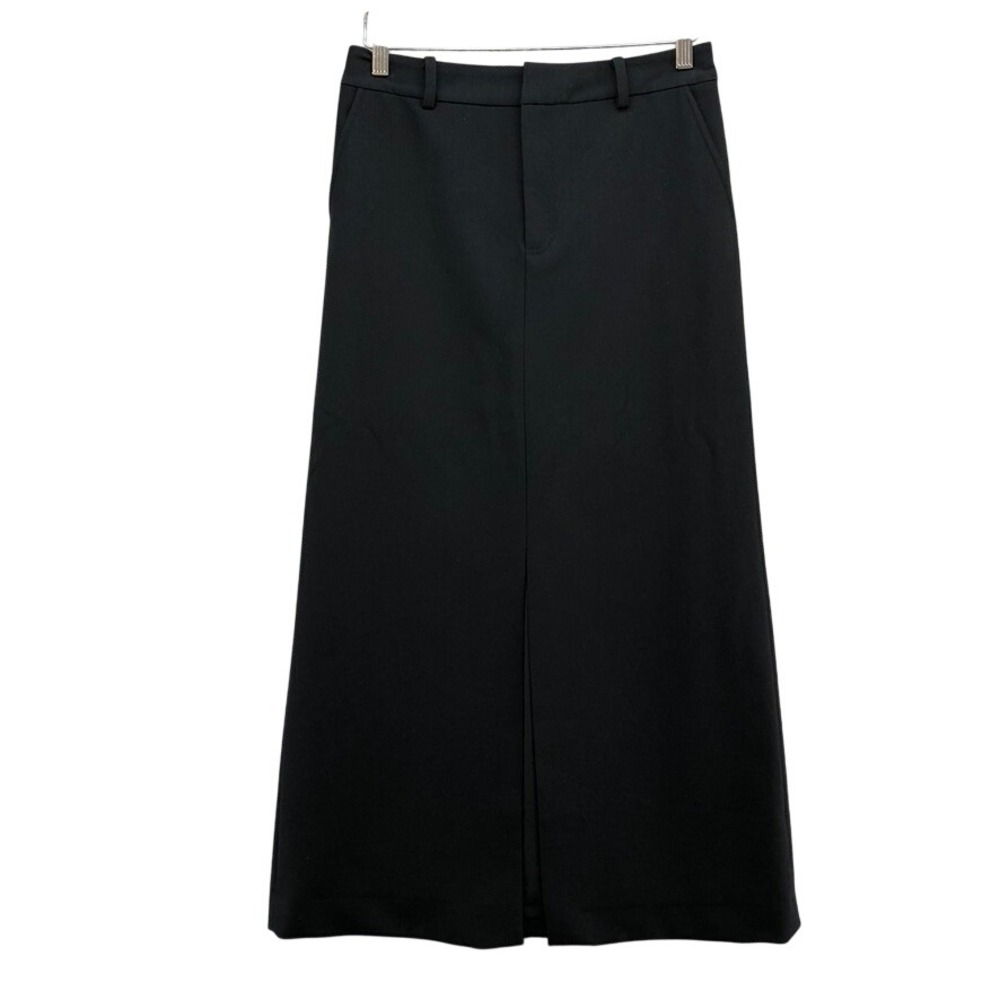 LEBOP Maxi Skirt Womens Small Black‎ Front Slit Minimalist Professional Tailored